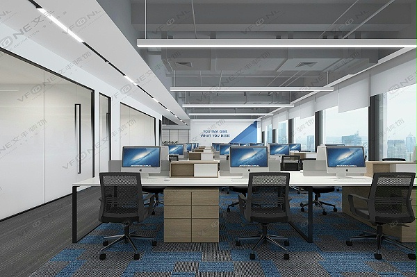 中小型办公区空间设计效果图