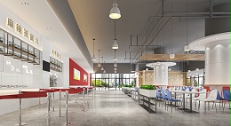 迪芬尼厂房食堂区域设计效果图-员工食堂装修设计