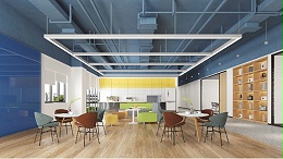 迪芬尼共享区设计效果图-办公室装修效果图-办公空间设计装修公司