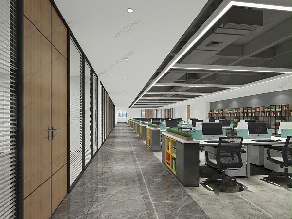 办公室装修设计公司_恒耀集团设计效果图,高端精致的全新质感