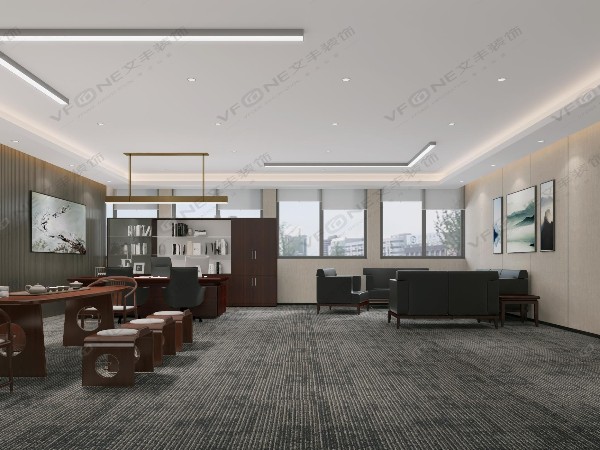 办公室装修设计公司_恒耀集团设计效果图,高端精致的全新质感