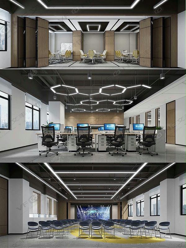 科技风办公室设计 - 深圳办公室装修 - 文丰装饰