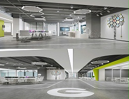 南山科技园办公室空间设计-盛大游戏深圳办公室设计施工实景图
