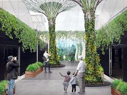 深圳展厅植物室内装修公司-赣南药用植物装修设计效果图