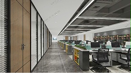 完整办公室分区设计 -深圳的装修公司文丰装饰（效果图）