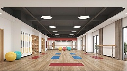 迪芬尼瑜伽舞蹈室设计效果图-快速装修公司-瑜伽房空间设计